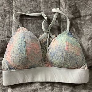 pink lace bralette